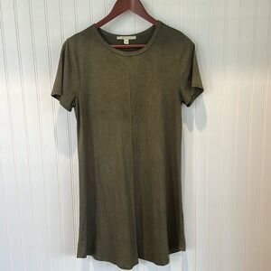 Faux Suede Shift Dress